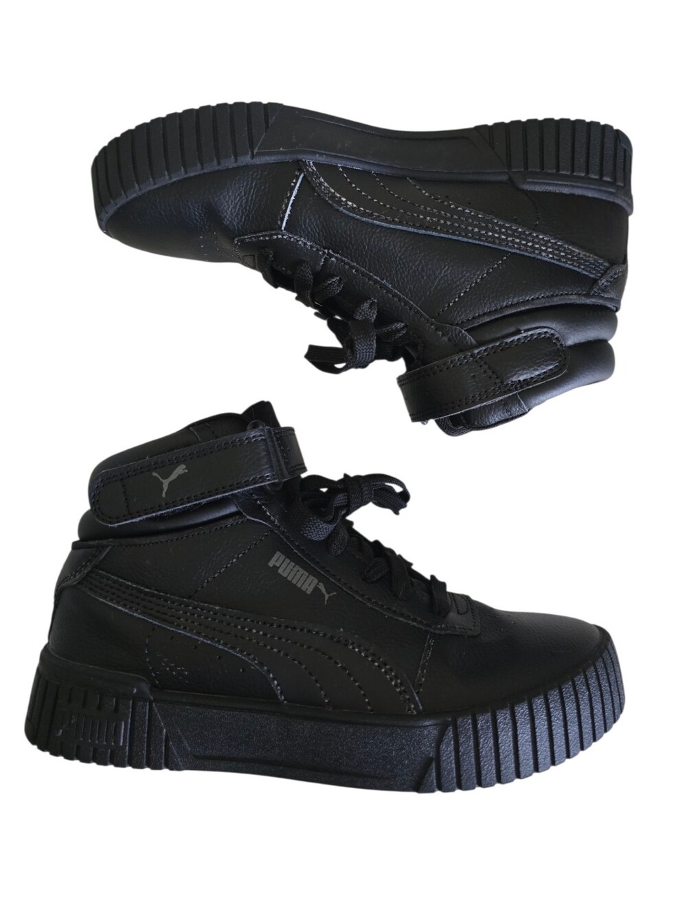 PUMA Carina 2.0 Mid Women's Arhletic Black Leather Sneakers - Picture 7 of 16